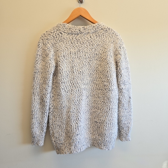 Atmosphere 6 Small Soft Gray White Cardigan Sweater - Picture 4 of 4